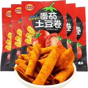 現✨貨 番茄土豆卷童年番茄味薯片味懷舊休閒香脆膨化宿舍追劇解饞小零食123