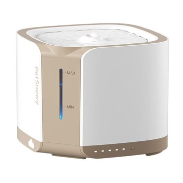 PetSnowy 寵物智能飲水機 2L 自動循環過濾 低噪音 適用各種體型寵物  咖白 極光藍  1個