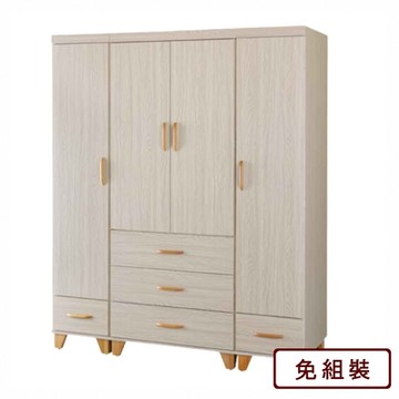 AS DESIGN 雅司家具-吉米積赤木色5.3尺衣櫥組合-161.3*58*202.2cm