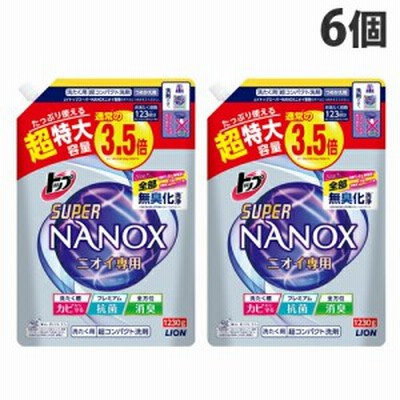 ライオン トップ スーパーナノックス ニオイ専用 つめかえ用 超特大 1230g×6個 【送料無料（一部地域除く）】