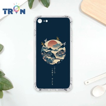 TRON IPhone 7/8/SE2 圓形復古山水畫系列 四角防摔 軟殼 手機殼
