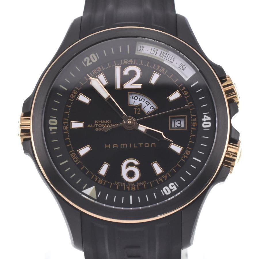 HAMILTON H775050 カーキ UTC GMT 自動巻き メンズ（楽天市場】☆美品 