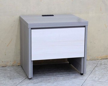 【歐風別館】海芋灰橡+洗白色床頭櫃【桃園免運費】