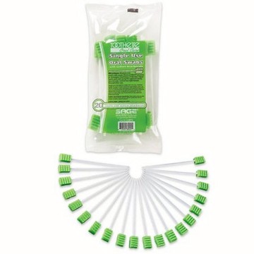 Oral Swabstick Green Pack of 20 by Sage
