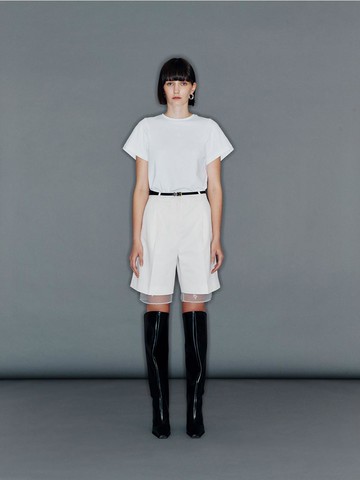IKLIL Layered bermuda pants White
