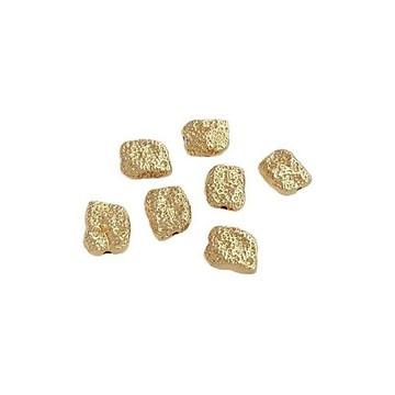 宏雲Hongyun-Ala-14k包金保色異形不規則石頭型隔珠散珠diy手工串珠手鍊項鍊配珠