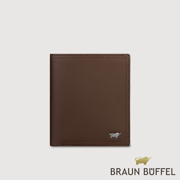 【BRAUN BUFFEL】斯杜迪歐 6卡直立短夾-培土棕(德國小金牛台灣總代理)/BF566-306-POS