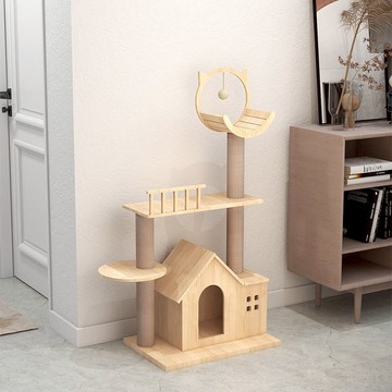 寵物籠 籠子 鳥籠 兔籠 狗籠 貓籠 便攜龍 雞籠 實木貓爬架太空艙貓窩貓樹一體小戶型通用貓架子耐磨耐用多層 免運/可開票pyy2506