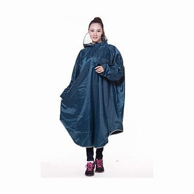 Qian レインコート 自転車 レインポンチョ レインウエア 通勤通学 完全防水 男女兼用 ブルー 通販 Lineポイント最大get Lineショッピング