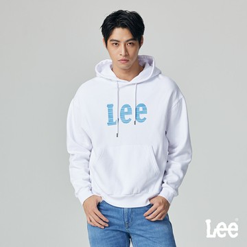 Lee 男女同款 寬鬆版 胸前線條LOGO 帽T | Modern & FITS’ EM ALL