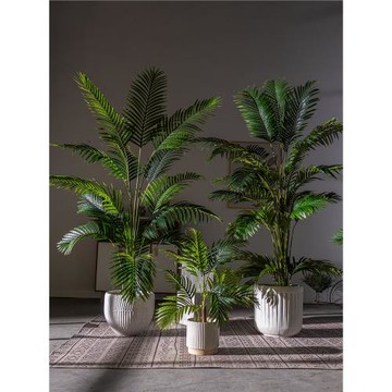 大型散尾葵假花樹仿真綠植高端輕奢落地擺件室內客廳仿生假樹植物