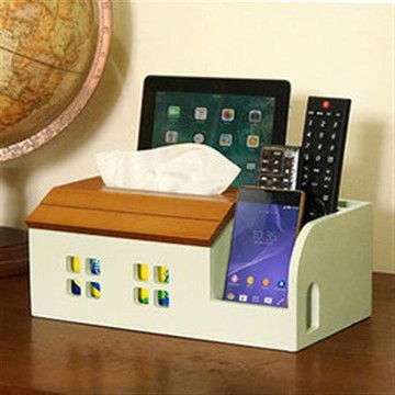 C&B 古木調面紙遙控器收納盒31*17*12CM