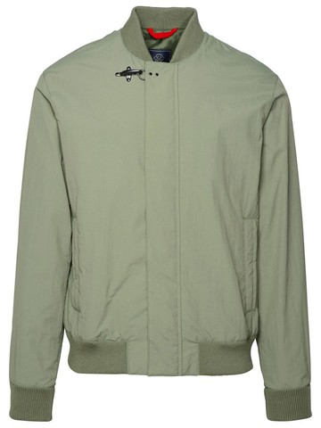 Fay Green Polyamide Bomber Jacket