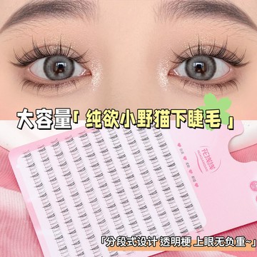 小野貓下睫毛 純慾漫畵芭比懶人貓耳分段式單簇嫁接大容量 花淺淺 29QH