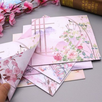 手工紙折紙古風印花中國風正方形雙面印花彩紙兒童彩繪花紋疊紙卡