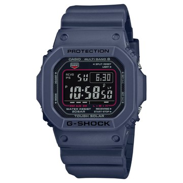 【CASIO 卡西歐】G-SHOCK 經典設計 堅固耐用 太陽能電力錶款 藍色 GW-M5610U-2JF_43.2mm