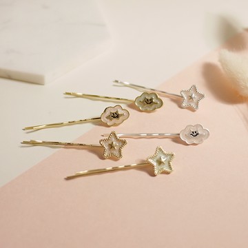 G&G星星雲朵不對稱一字夾2入組（混出）