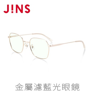 【JINS】 金屬濾藍光眼鏡(AFPC19A113)金色