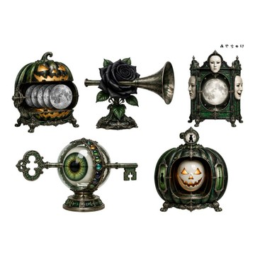【9 月新品】20-154-0210 剪貼紙 瘋狂哥德萬聖節