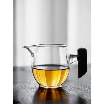 木把公道杯加厚耐熱茶漏茶濾套裝泡茶防燙功夫茶具配件茶海分茶器