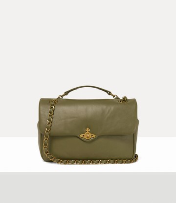 Vivienne Westwood Anita Medium Shoulder Bag Aniline Leather Khaki