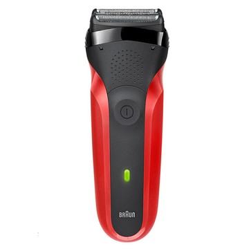 BRAUN 三鋒系列電鬍刀/電動刮鬍刀(紅)(充插兩用) 300s-R
