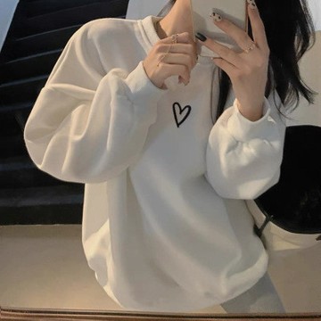 小個子大學t 長袖上衣女秋季上衣薄款/刷毛 春秋冬寬鬆衛衣女慵懶風情侶裝外套打底衫上衣 小隻女穿搭「TKG」
