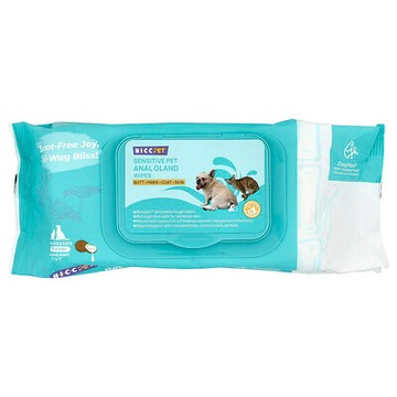 HICC Pet, 敏感幫助寵物肛腺溼巾，貓狗專用，椰香，100 片