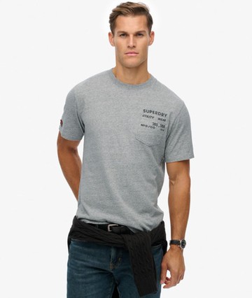 Superdry Men's Utility Loose T-shirt Grey Size: S