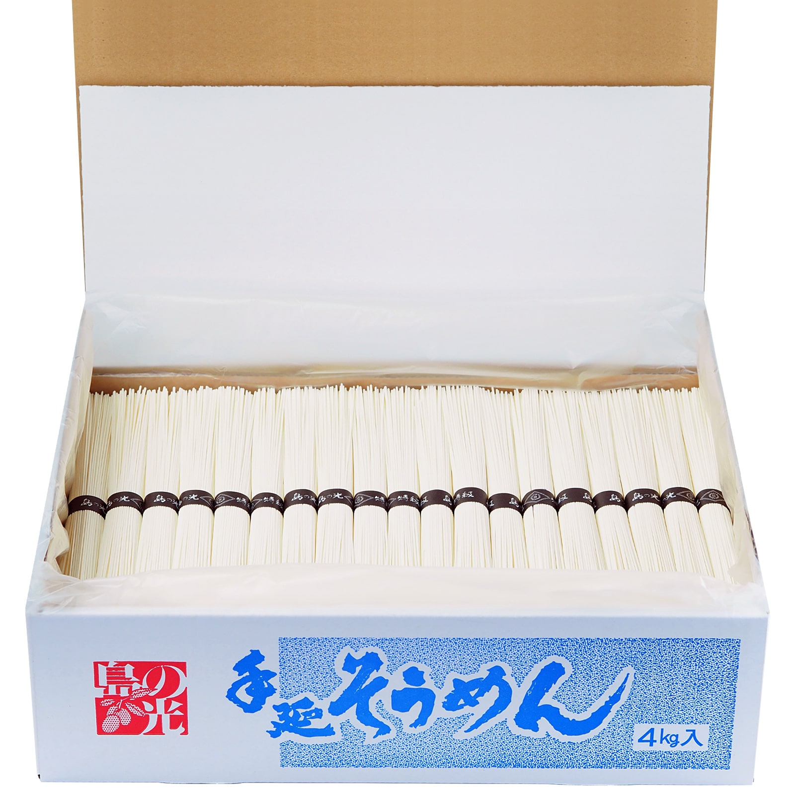 小豆島手延素麺 島の光 特級品黒帯 4kg 80束 専用箱入り 贈答 進物 ギフトセット 送料無料