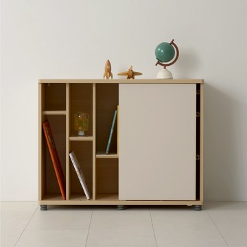 【iloom 怡倫家居】DOODLE 書櫃收納櫃 單色開合門片(書櫃 書架 兒童書架 置物書架)