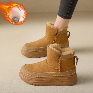 【LN】★厚底增高加絨短靴(女鞋/雪靴/低筒靴/靴子)