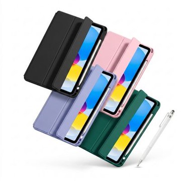 DW LR171三折書卷氣 iPad A16(11代) 11吋平板皮套(適用iPad 10代 10.9吋)(內置筆槽)(附觸控筆)