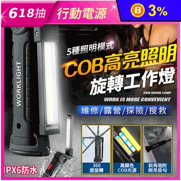 COB高亮磁吸旋轉工作燈