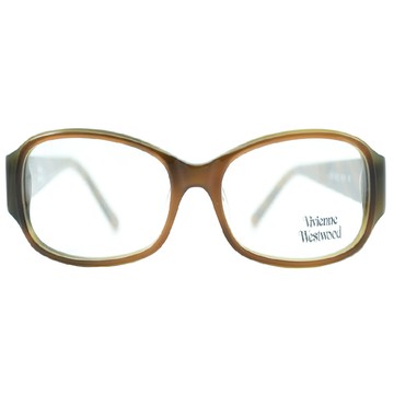 【Vivienne Westwood】光學鏡框時尚晶鑽英倫風-琥珀褐 VW17403