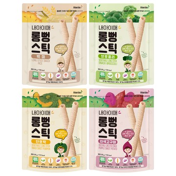 Naeiae 蔬菜米棒組  白米口味 + 紫薯口味 + 南瓜口味 + 花椰菜口味  120g  1組