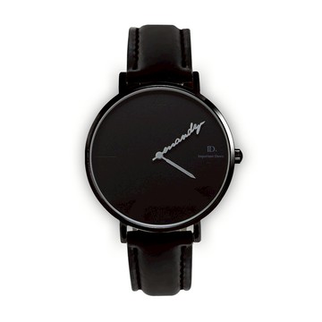 客製化指針手錶-36mm羅馬款 沉黑皮革