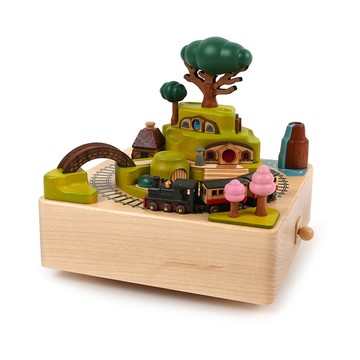 知音文創｜春季火車木製城市音樂鈴