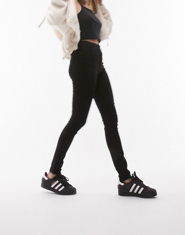 Topshop Leigh jeans in black