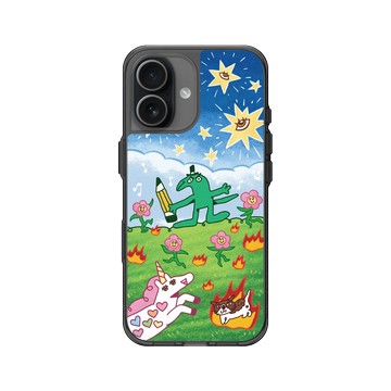 iPhone 17 Clear (相機按鈕) 酷墨灰 - 怪奇事物所 Incrediville - 寫字所長