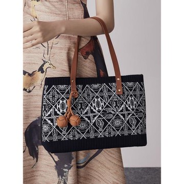 DGENIUS原創包包女式2025新款大容量小眾設計感編織單肩包托特包