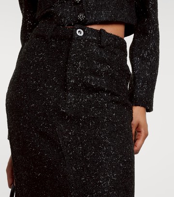 Self-Portrait Bouclé maxi skirt