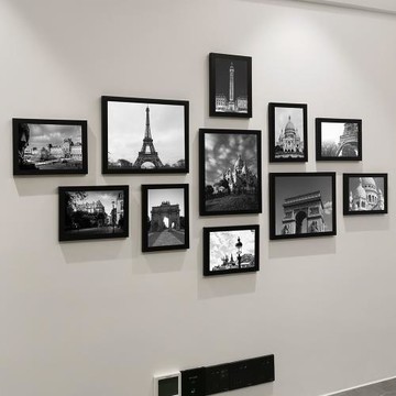 北歐相框墻創意裝飾畫框裝裱客廳組合兒童小相框照片墻像框架掛墻