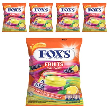 FOX'S lemon & blackcurran檸檬黑醋栗風味糖  125g  5袋