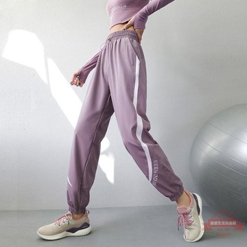 大碼瑜伽褲女寬松夏季速干運動褲束腳跑步褲口袋健身褲外穿休閑褲
