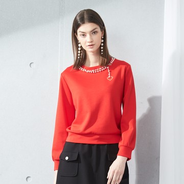 CLL巧玲瓏 輕奢愛心鍊飾上衣 3473204