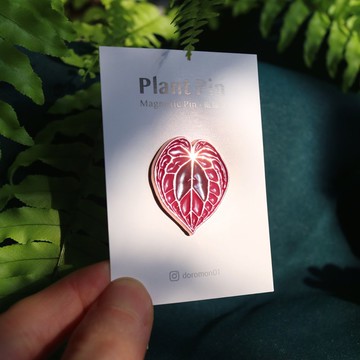 紅水晶花燭-金屬-強磁吸鐵-徽章