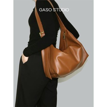 【光夏GASO】軟皮包女斜挎大容量托特包小眾設計高級感通勤包單肩