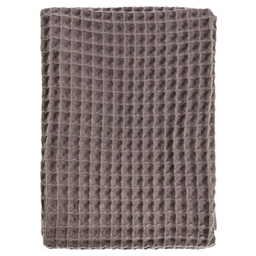 HOLA 和樂家居 艾禮思華夫格純棉風格浴巾 140 x 72 x 0.3cm  灰色  1條