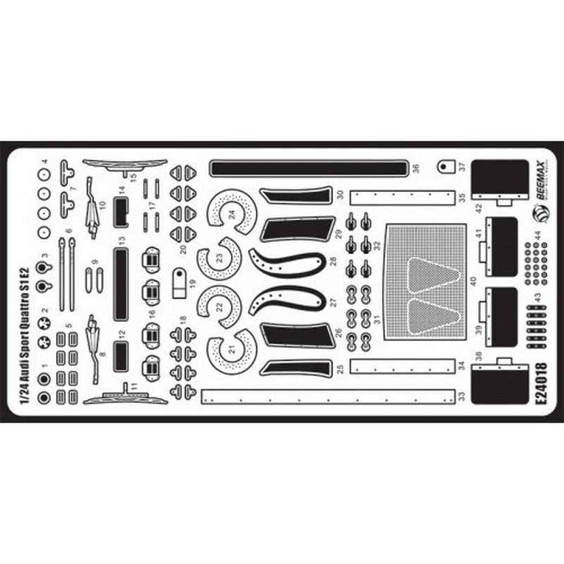 1/24 アウディ スポーツクワトロ S1 E2 '86 モンテカルロラリー仕様用